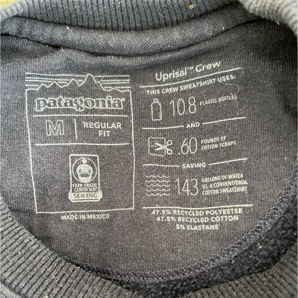 Patagonia Uprisal Crew Sweatshirt - Medium - Navy Blue - Picture 5 of 8